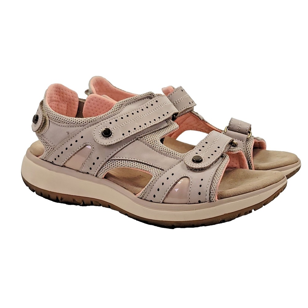 SAS Embark Women's Sport Sandals Taupe 9 W Wide Comfort Walking Shoes USA Made